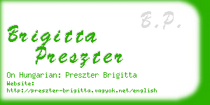 brigitta preszter business card